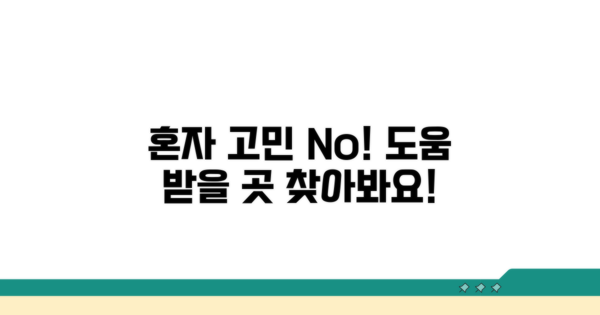 혼자 고민하지 마세요, 도움 받을 곳