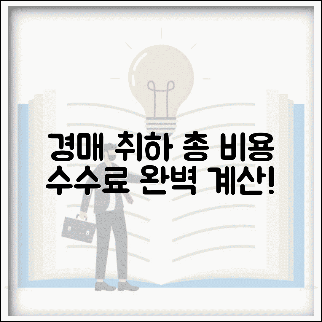 경매 취하 비용 계산 | 경매취하 총비용 및 수수료