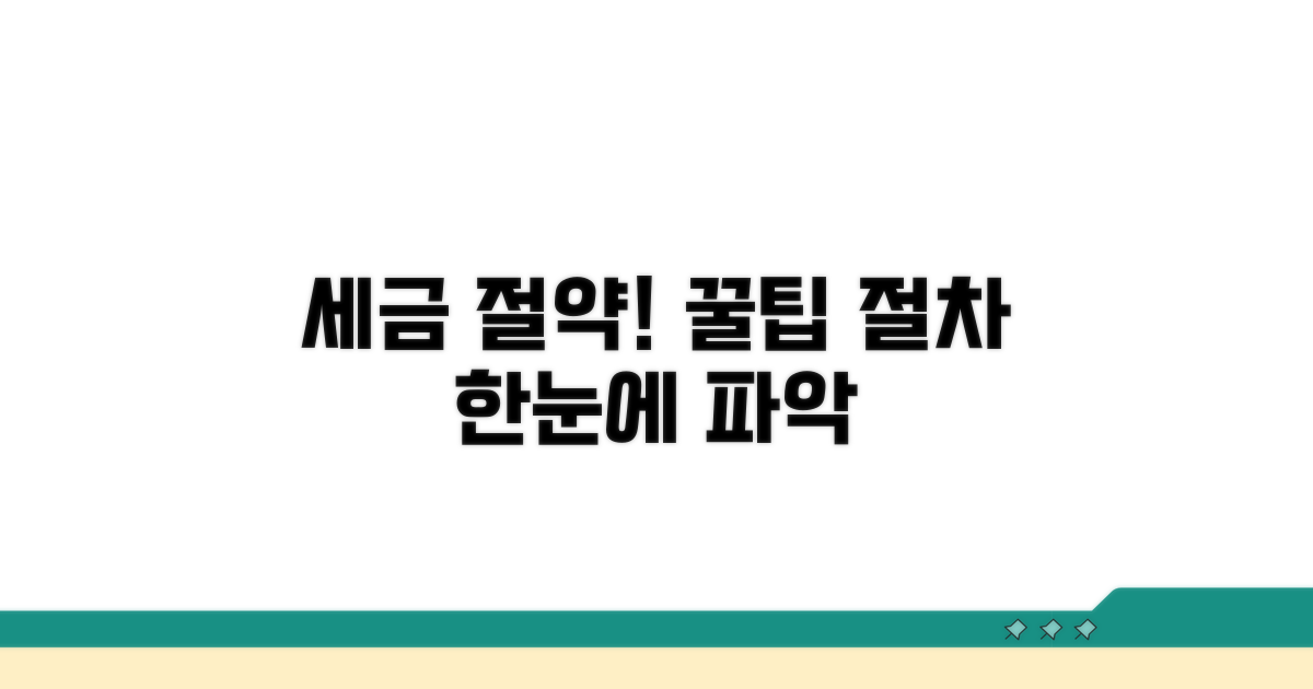 절세 꿀팁과 절차 한눈에 보기