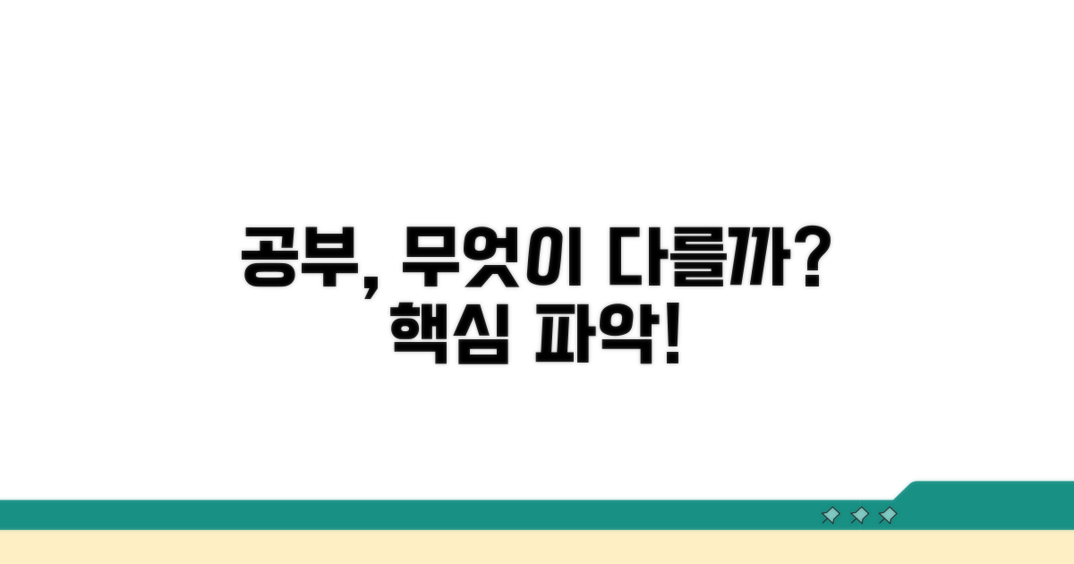 각종 공부, 무엇이 다를까?