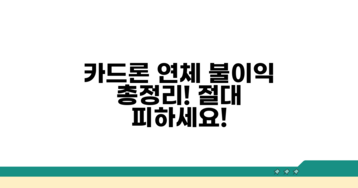 카드론 연체, 어디까지 불이익?