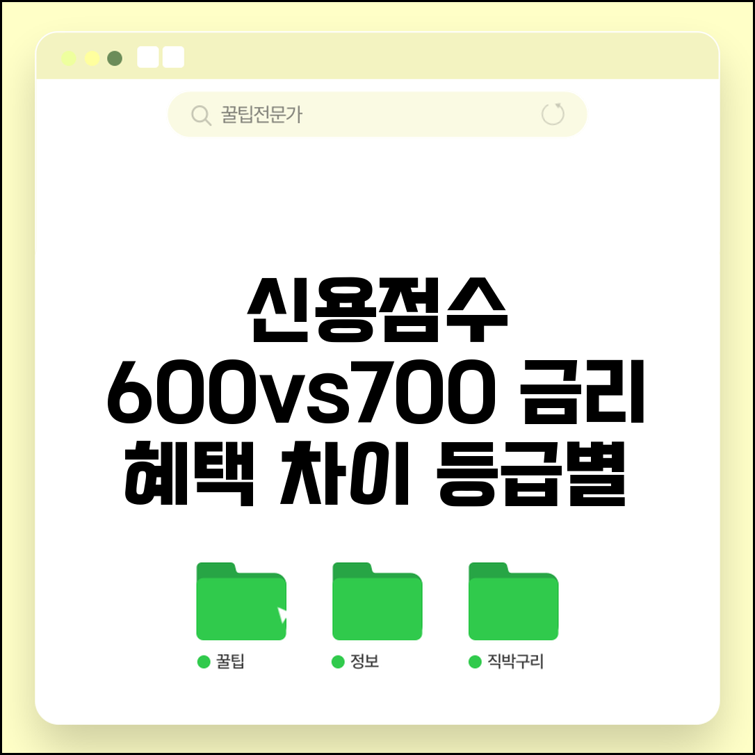 신용점수 600점 700점 차이 | 신용등급 구간별 금리 혜택 차이