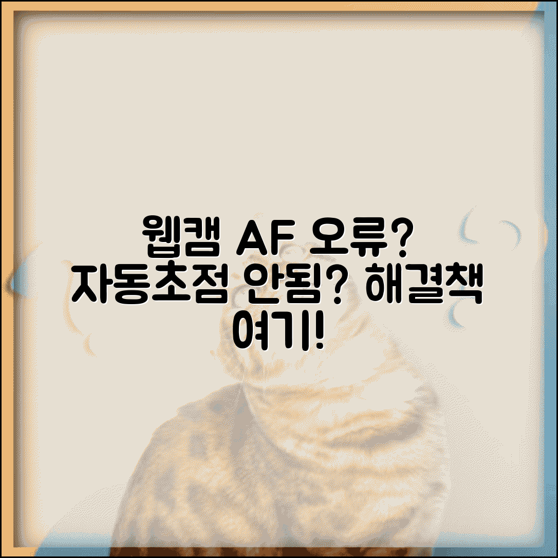 웹캠 자동 초점 오류 해결 | 웹캠 AF 작동 안함