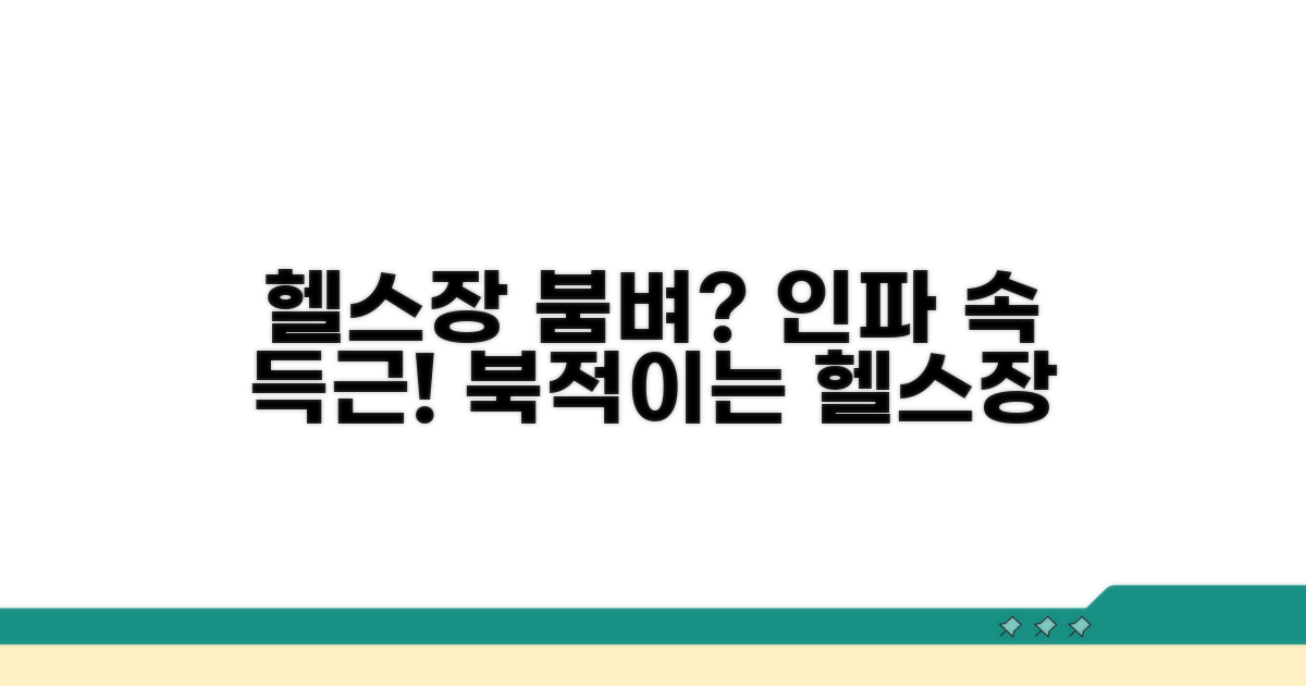 혼잡도 높은 헬스장 분위기