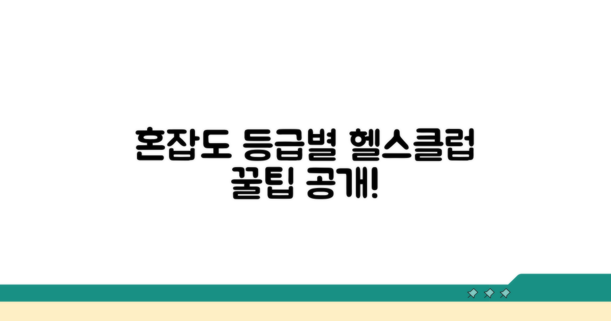 헬스클럽 혼잡도 등급별 특징