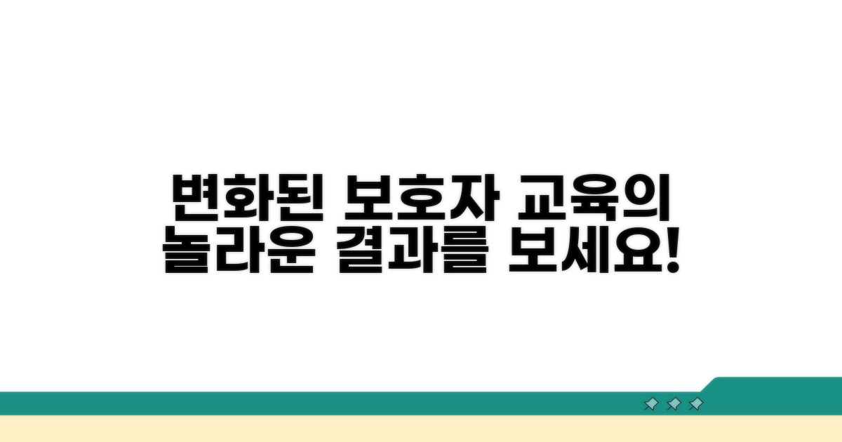 교육 후, 달라질 보호자의 모습