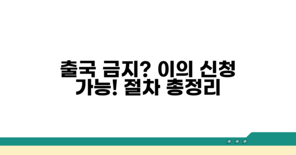 출국 금지 명령, 이의 신청 절차