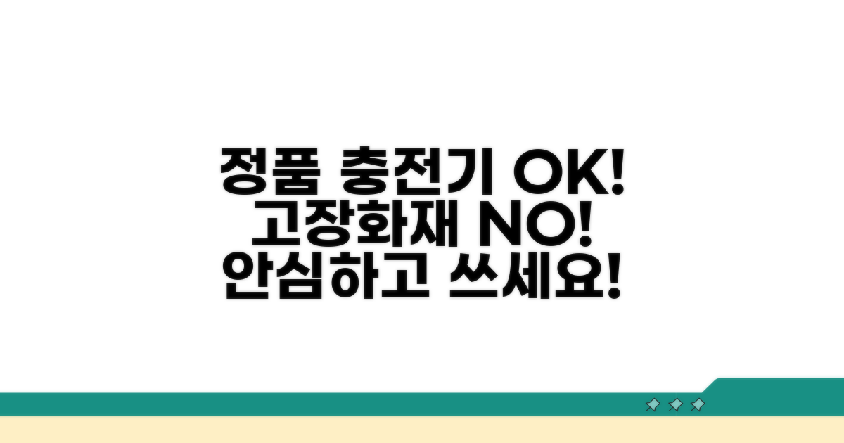 정품 충전기 사용 중요성