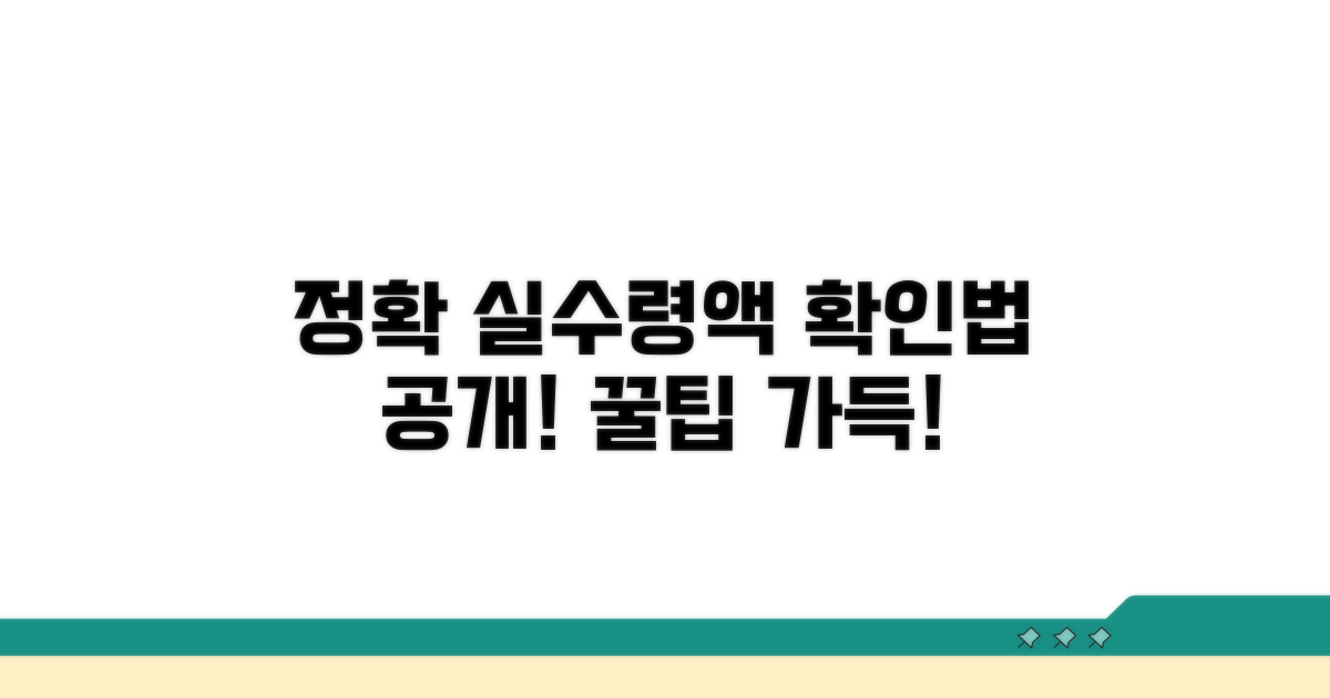 실수령액 정확히 확인하기