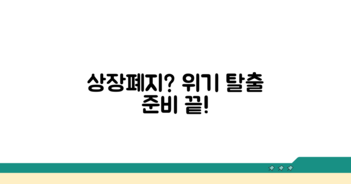 상장폐지 시 대처 방안과 절차