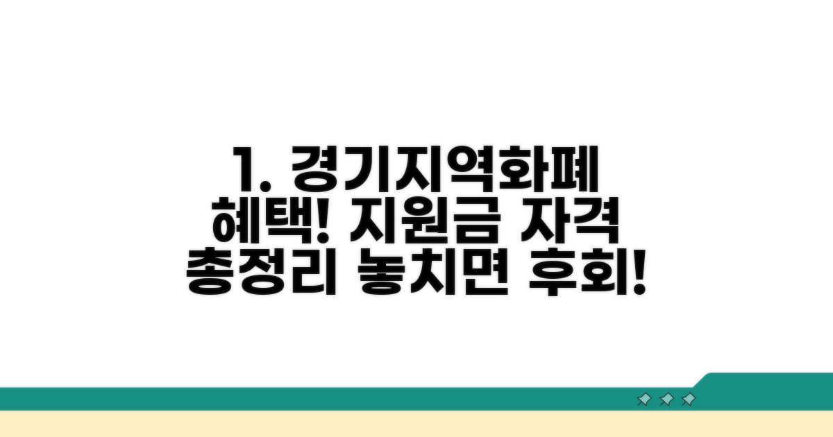 경기지역화폐 지원금 신청 자격 완벽 분석