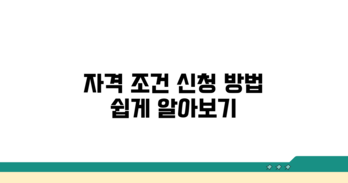 이용 자격 조건과 신청 방법