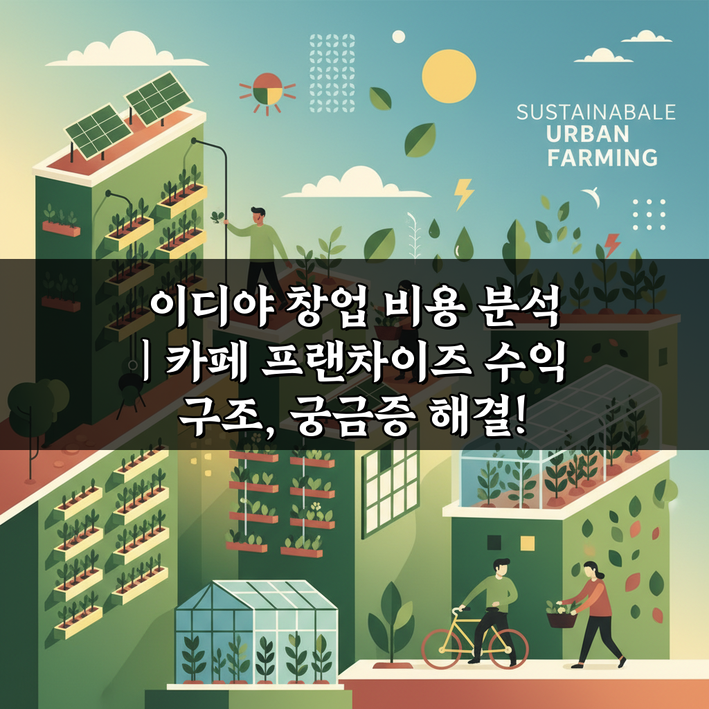 이디야 창업 비용 분석 | 카페 프랜차이즈 수익 구조, 궁금증 해결!