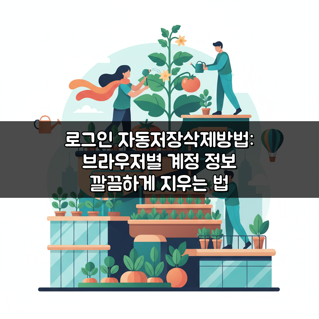 로그인 자동저장삭제방법: 브라우저별 계정 정보 깔끔하게 지우는 법