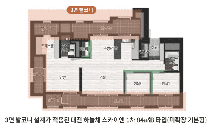 발코니 등 서비스면적 개념 설명